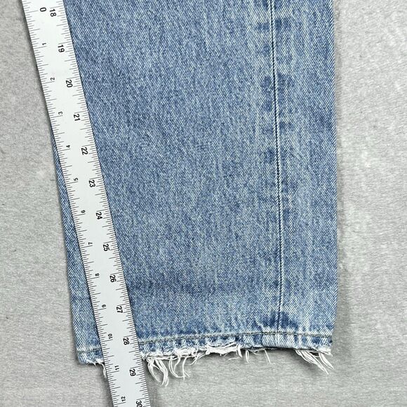 AGOLDE 90's Mid Rise Loose Fit Jeans Fall Out Size 27 Distressed Medium Wash - Picture 8 of 15